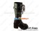 Matte Black Zipper Crossing Straps Chunky Punk Lolita Boots