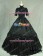 Victorian Gothic Black Ball Gown Reenactment Steampunk Punk Lolita Dress Costume