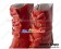 Red Three Bows Contracted Chunky Sweet Lolita Boots
