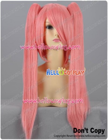 Hot Pink Cosplay Wig Clip On Ponytails