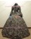 Victorian Lolita Reenactment Stage Antique Gothic Lolita Dress Black Floral