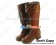 Light Brown Heart Ruffle Chunky Princess Lolita Long Boots
