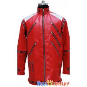 Michael Jackson Beat It Red Zipper Jacket Costume