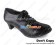 Gothic Lolita Shoes Black Ankle Lace Up Scalloped Chunky