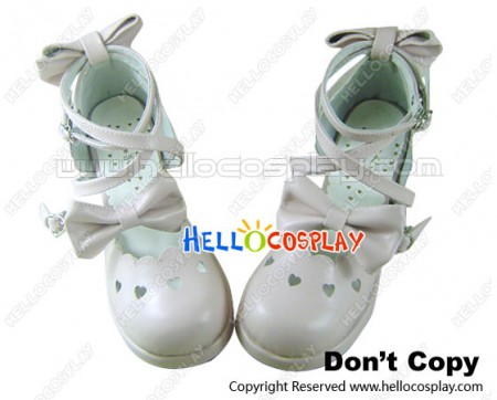 Pink Derma Heart Shaped Ruffle Chunky Princess Lolita Shoes