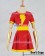 Captain Marvel Cosplay Mary Marvel Heroine Shawl Dress Costume