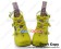 Creamy Yellow Three Bows Straps Chunky Princess Lolita Shoes