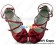 Wine Red Ruffle Sweet Chunky Princess Lolita Shoes