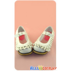 White Ruffle Buckles Strap Platform Punk Lolita Shoes
