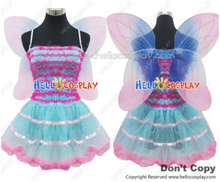 Angel Feather Cosplay Sweet Flower Fairy Dress Costume