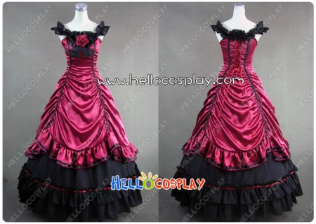 Southern Belle Lolita Ball Gown Red Wedding Dress