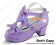 Mirror Purple Three Bows Ruffle Chunky Princess Lolita Shoes