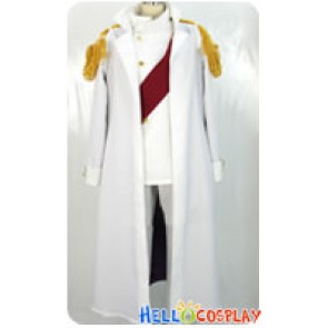 One Piece Warring States Buddha Cosplay Costume White Coat