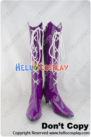 Sailor Moon Cosplay Shoes Sailor Saturn Boots Purple