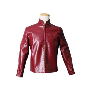 Smallville Clark Kent Cosplay Red Leather Jacket Coat Costume