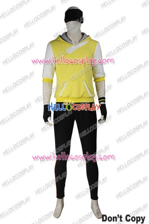 Pokemon GO Male Yellow Uniform Cosplay Costume 