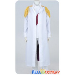 One Piece Warring States Cosplay Buddha White Uniform Costume