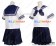 Blue White School Sailor Uniform Cosplay Dress Costume