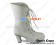 Matt White Ruffle Lace Zipper Chunky Punk Lolita Boots