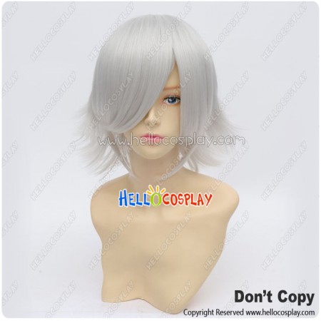 Wig 30CM Cosplay Layered Short Silver White Universal