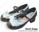 White Brown Heart Shaped Ruffle Chunky Princess Lolita Shoes