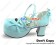Matt Blue Straps Bow Chunky Princess Lolita Shoes