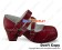 Matte Wine Red Instep Straps Chunky Punk Lolita Shoes