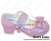 Pink Bow Ruffle Double Straps Chunky Princess Lolita Shoes