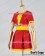 Captain Marvel Cosplay Mary Marvel Heroine Shawl Dress Costume