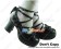 Matte Black Crossing Straps Sweet Chunky Princess Lolita Shoes