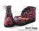 Punk Lolita Shoes Red Lattice Scotland Platform Shoelace