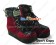 Red Leopard Lace Buckle Straps Platform Punk Lolita Boots