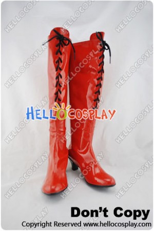 Vocaloid Cosplay Shoes Meiko Sakine Boots Red