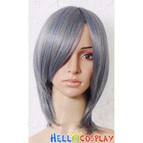 Grey Blue Short Cosplay Wig
