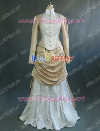 Victorian Lolita French Bustle Formal Gothic Lolita Dress Beige