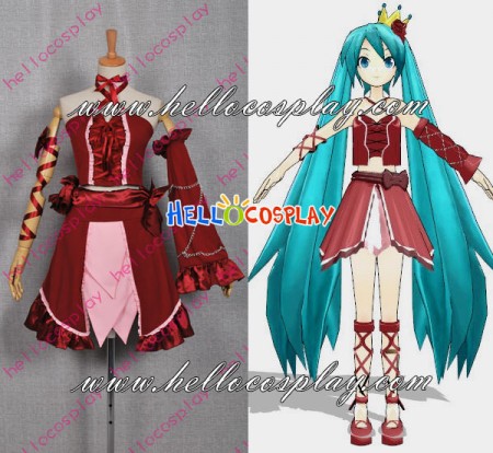 Vocaloid 2 Dress Cantarella Hatsune Miku Red Costume