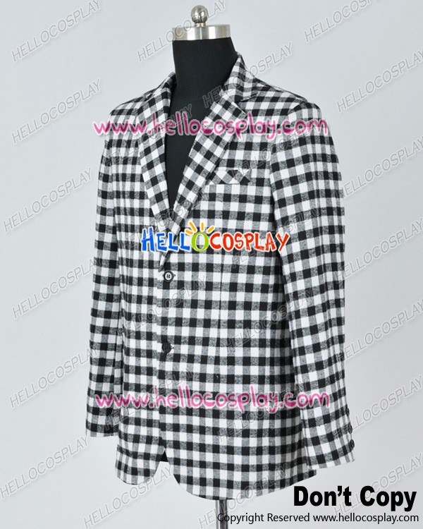 Fallout:New Vegas Game Benny Cosplay Costume Plaid Cost Suit Cos Jacket Clothing 