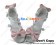 White Pink Bows Instep Straps Chunky Princess Lolita Shoes