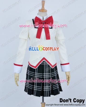 Puella Magi Madoka Magica Cosplay School Girl Uniform Costume