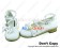 Matt White Bow Low Heels Chunky Sweet Lolita Shoes
