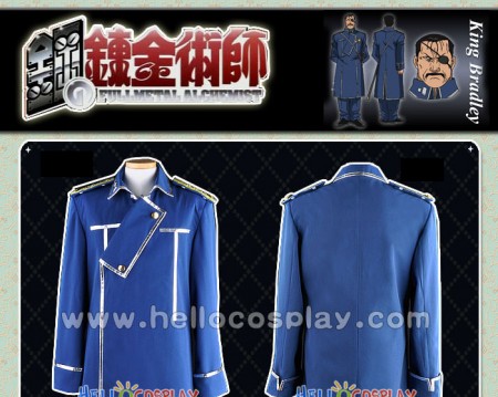 FullMetal Alchemist Edward Elric Cosplay Costume Blue