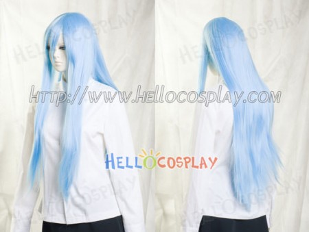 Deep Sky Blue Medium Cosplay Straight Wig