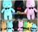 Hand Made Lovely Colorful Bear Plush Doll