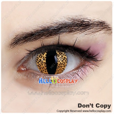 Golden Leopard Cat Eyes Cosplay Contact Lense