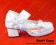 Matt White Chunky Bow Princess Lolita Shoes With Ankle Strap