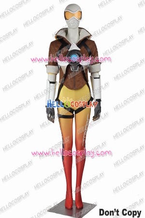 Overwatch Tracer Cosplay Costume Uniform Yellow