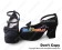 Princess Lolita Shoes Chunky Black Suede Ballet Strap Heart Shaped Buckle