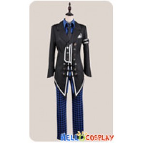 Amnesia Cosplay Ikki Buckles Costume Black Blue Uniform