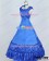 Southern Belle Satin Evening Gown Blue Ribbon Lolita Dress