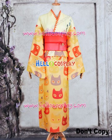 Vocaloid 2 Project DIVA F Cosplay Rin Dress Costume Kimono Bathrobe